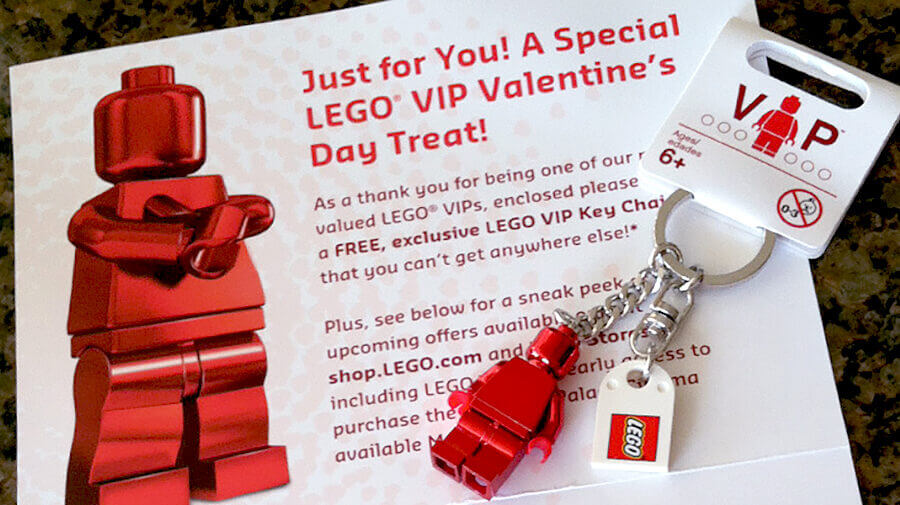 LEGO VIP Free Gift For Valentine's Day Marketing Promotion
