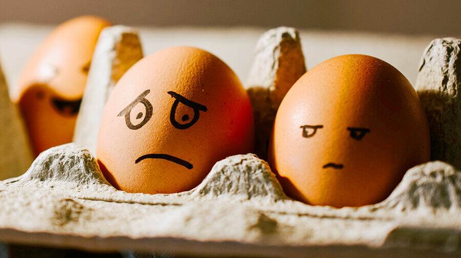 Eggs With Angry Faces