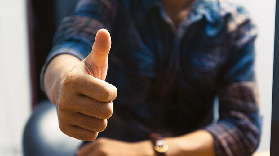 Thumbs Up For Freelance Attitude