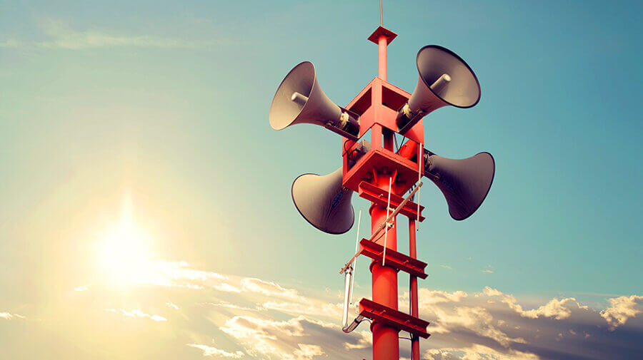 radio tower megaphones clear client communications