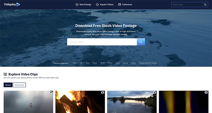 Free Stock Video Resource: Vidsplay