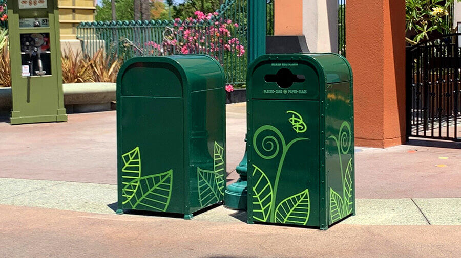 Disney Green Trash Can Design