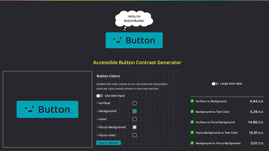 Button Buddy Accessible Button Color Picker