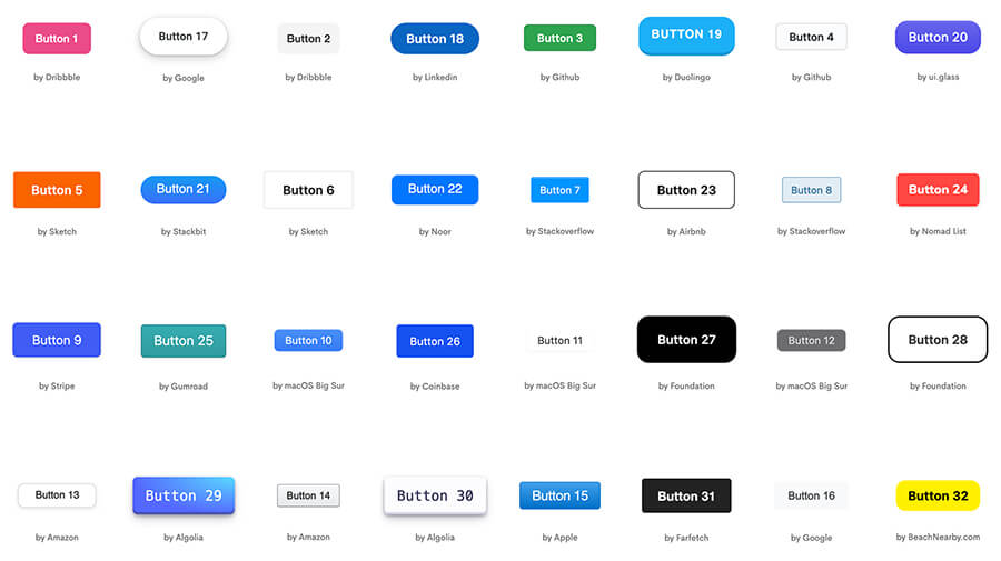CSS Button Examples