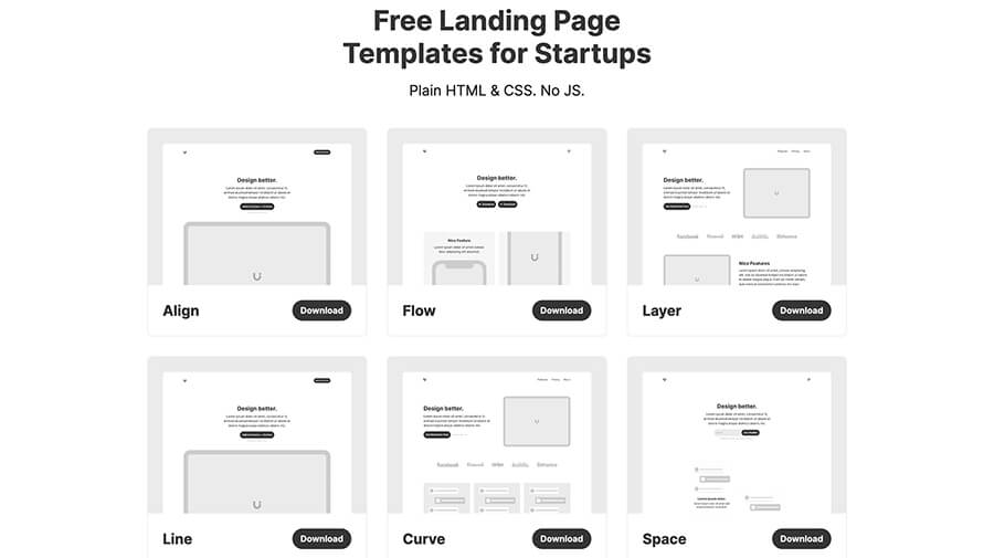 Free Landing Page Templates