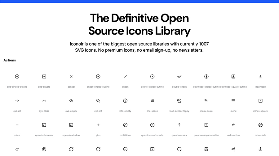 Iconoir: Open Source Icon Library