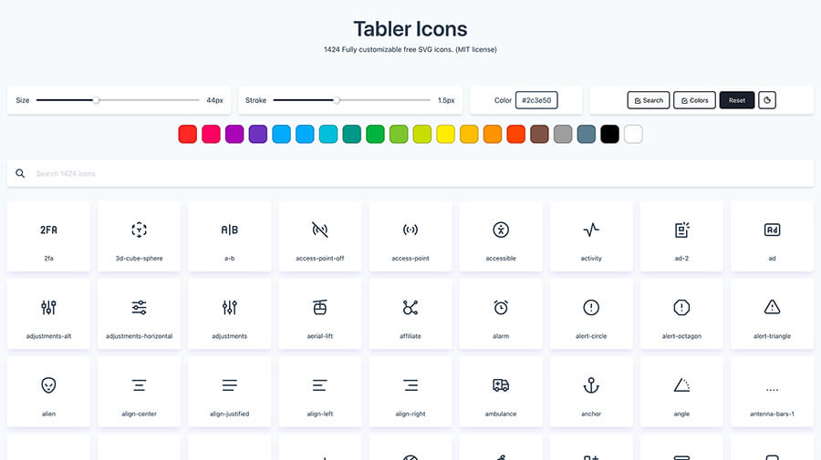 Tabler Icon Pack