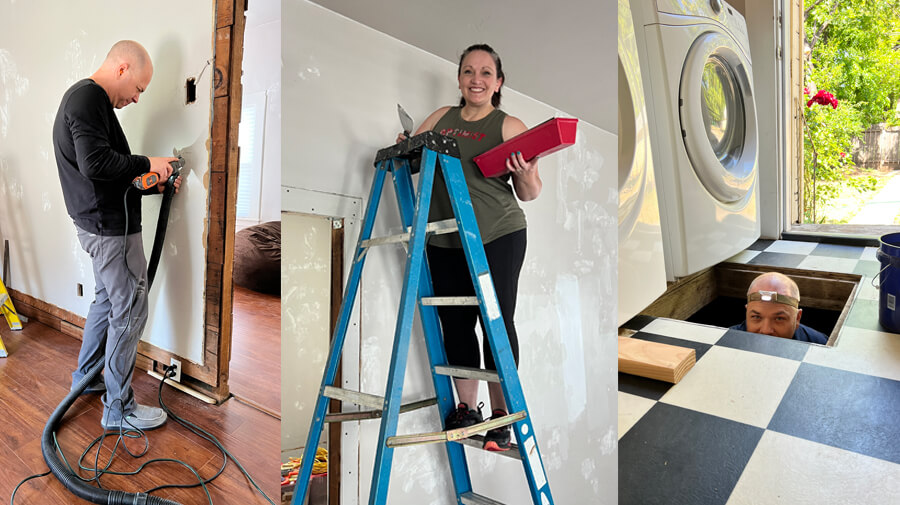 Jennifer and Brian Bourn Doing Renovation Work