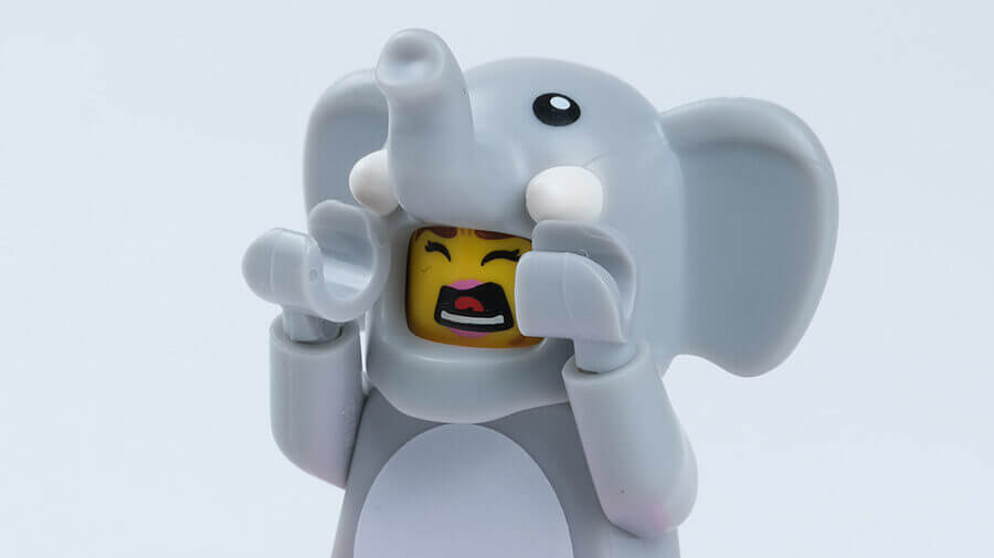 LEGO Minifigure with face of horror