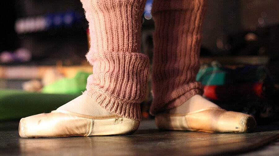 Ballet Dancer's Pointe Shoes