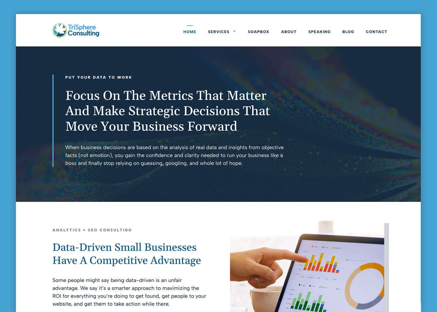 TriSphere Consulting website screenshot