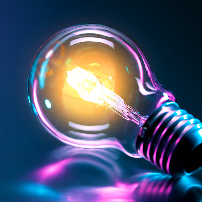 A colorful light bulb highlighting need to know details about the Client Conflict Cure