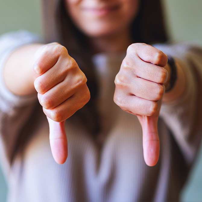 Two thumbs down for problems with clients show show up when you're unprepared